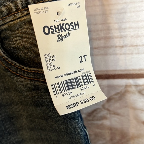 OshKosh B’Gosh boys pants - 2T - NWT – Dark wash -c14 - Picture 2 of 7